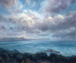 SOLD – view over Lyme Bay from Ware Cliffs – medium oil